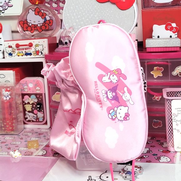 Hello Kitty & Friends 1pc Satin Sleep Mask with Storage Bag - Picture 1 of 6